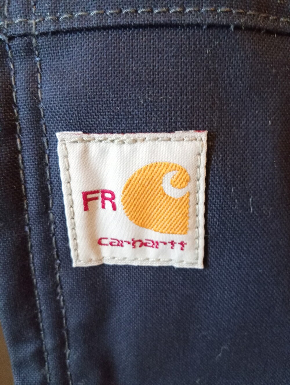 Carhartt Navy Blue Jacket with Gray Sherpa Lining Flame Resistant Full Swing XXL - Picture 16 of 16